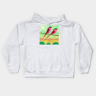 Carmine Bee-eater Kids Hoodie